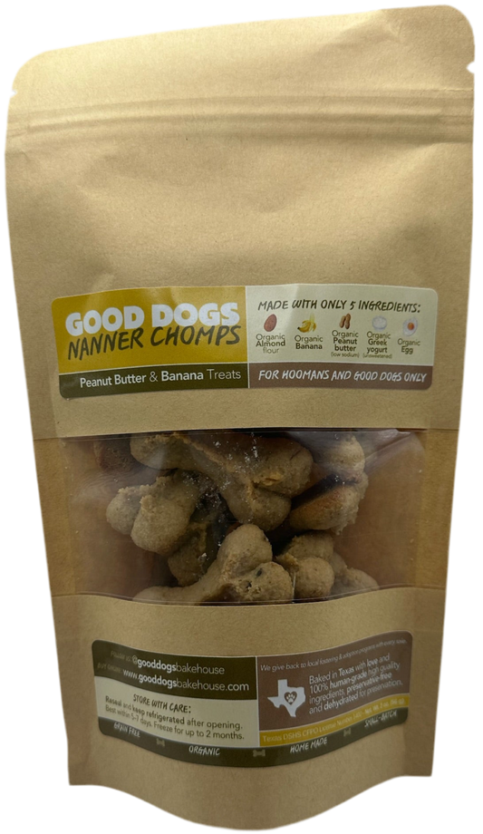 Nanner Chompz - Bag (56 g / 2 oz) Peanut Butter & Banana Almond Treats