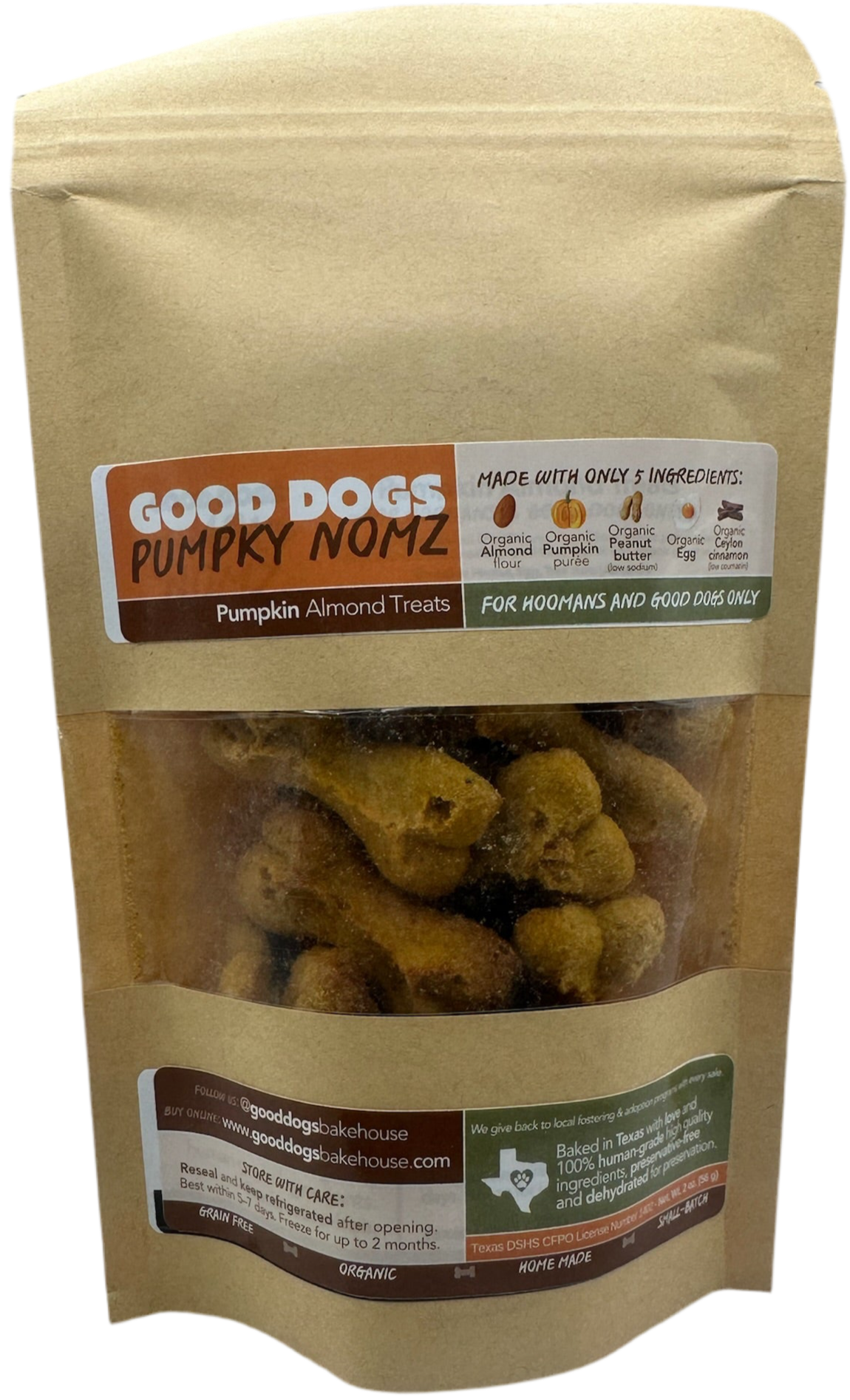 Pumpky Nomz - Bag (56 g / 2 oz) Pumpkin Almond Treats