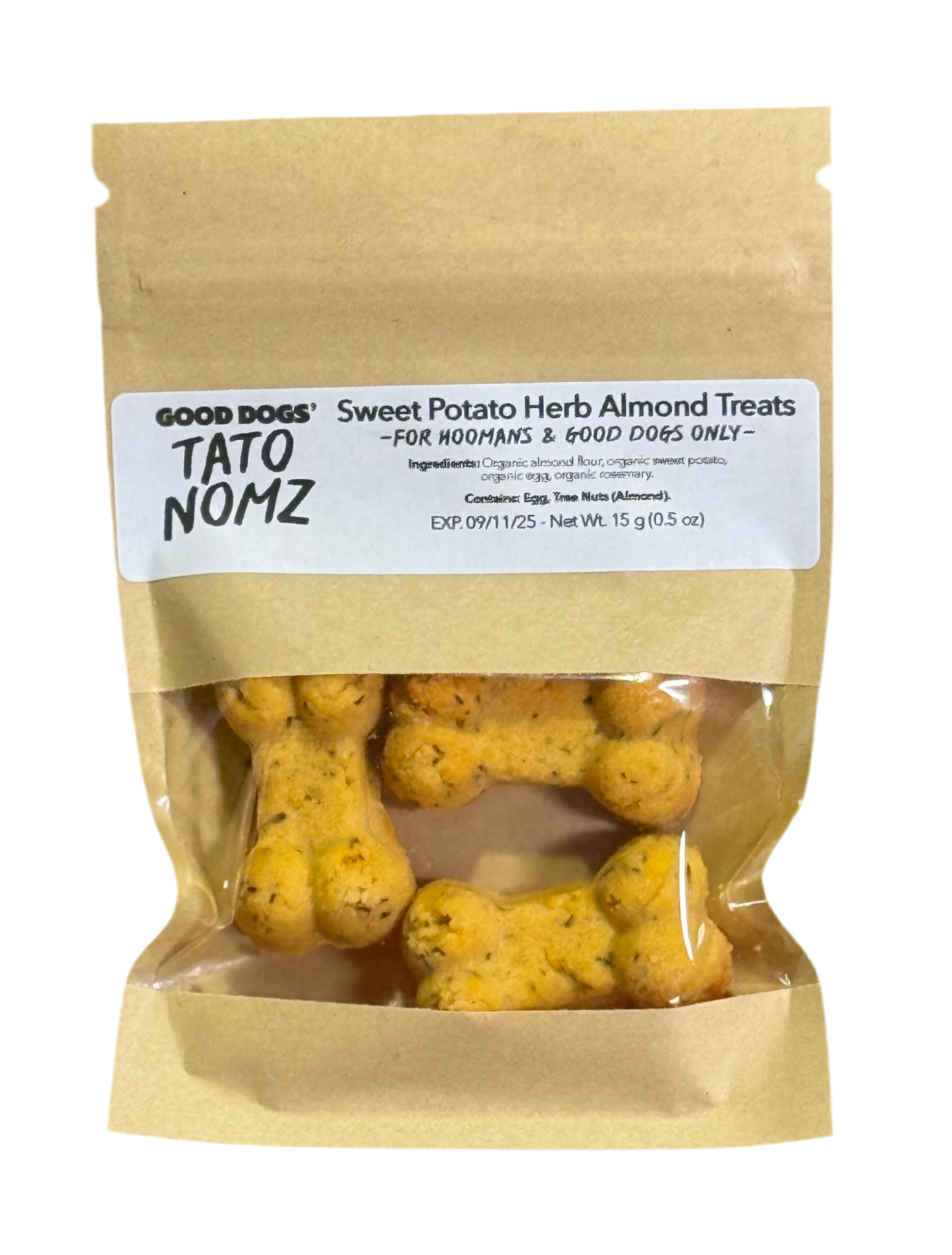 Tato Nomz — Sweet Potato Herb Almond Treats - Mini Bag (17 g / 0.6 oz)