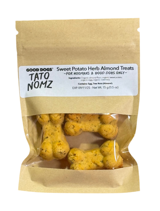 Tato Nomz — Sweet Potato Herb Almond Treats - Mini Bag (17 g / 0.6 oz)