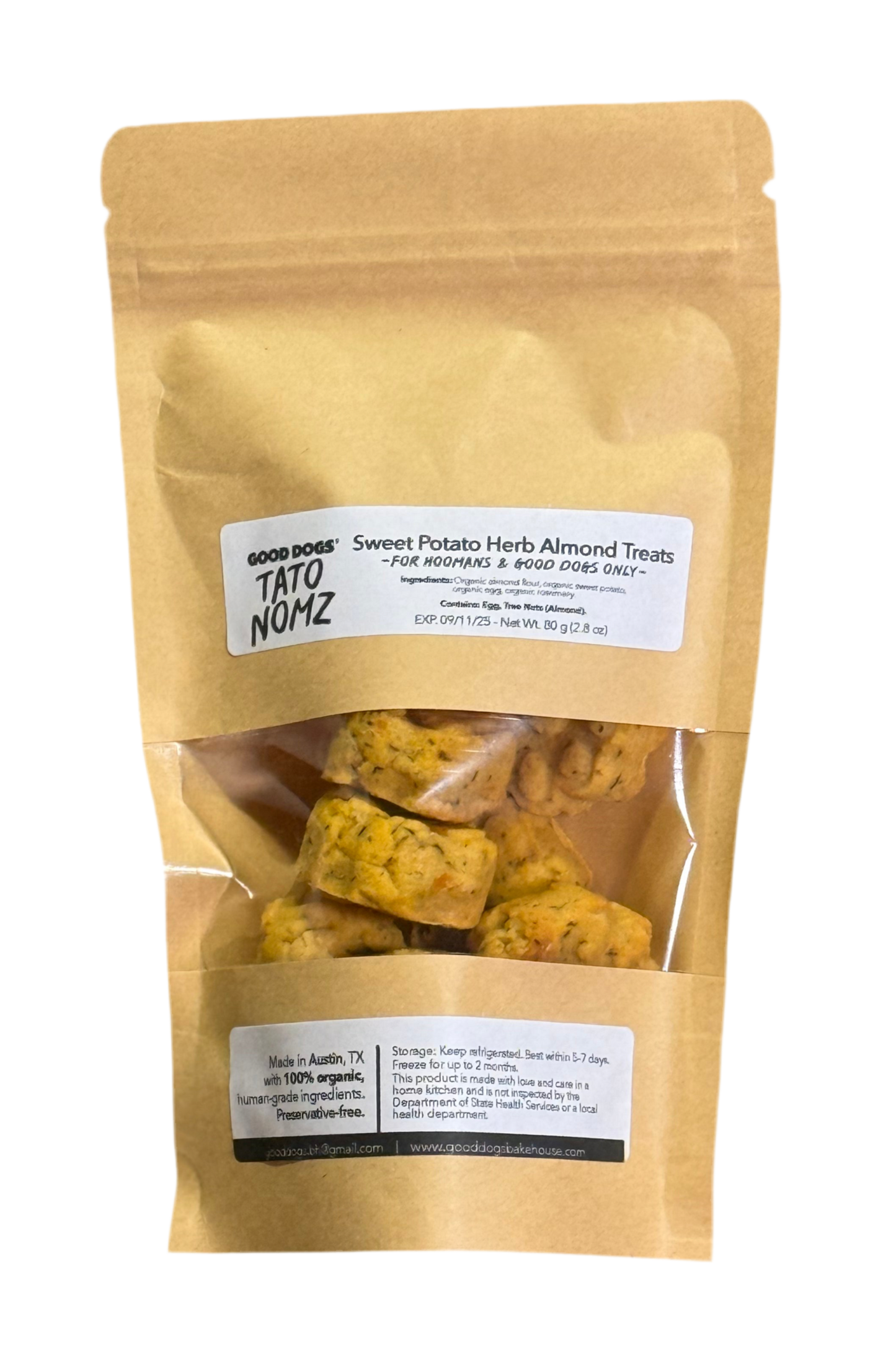 Tato Nomz — Sweet Potato Herb Almond Treats - Bag (56 g / 2 oz)