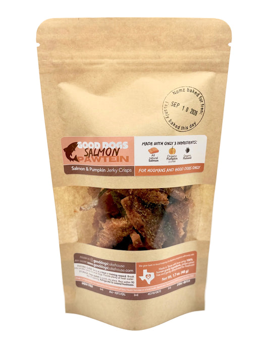 Salmon Jerky Bag (1.5 oz/43 g) - Atlantic Salmon Jerky Crisps